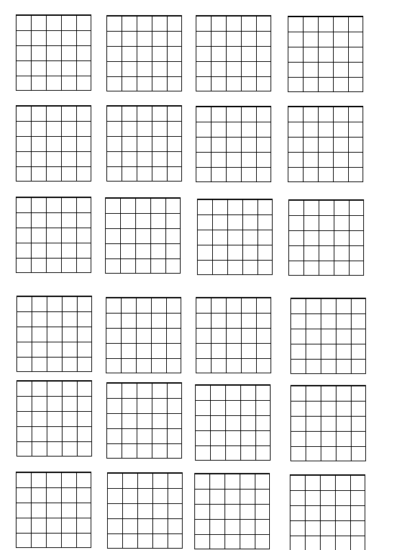 Guitar Chord Chart Blank Printable