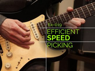 Practice economy picking and sweep picking for speed